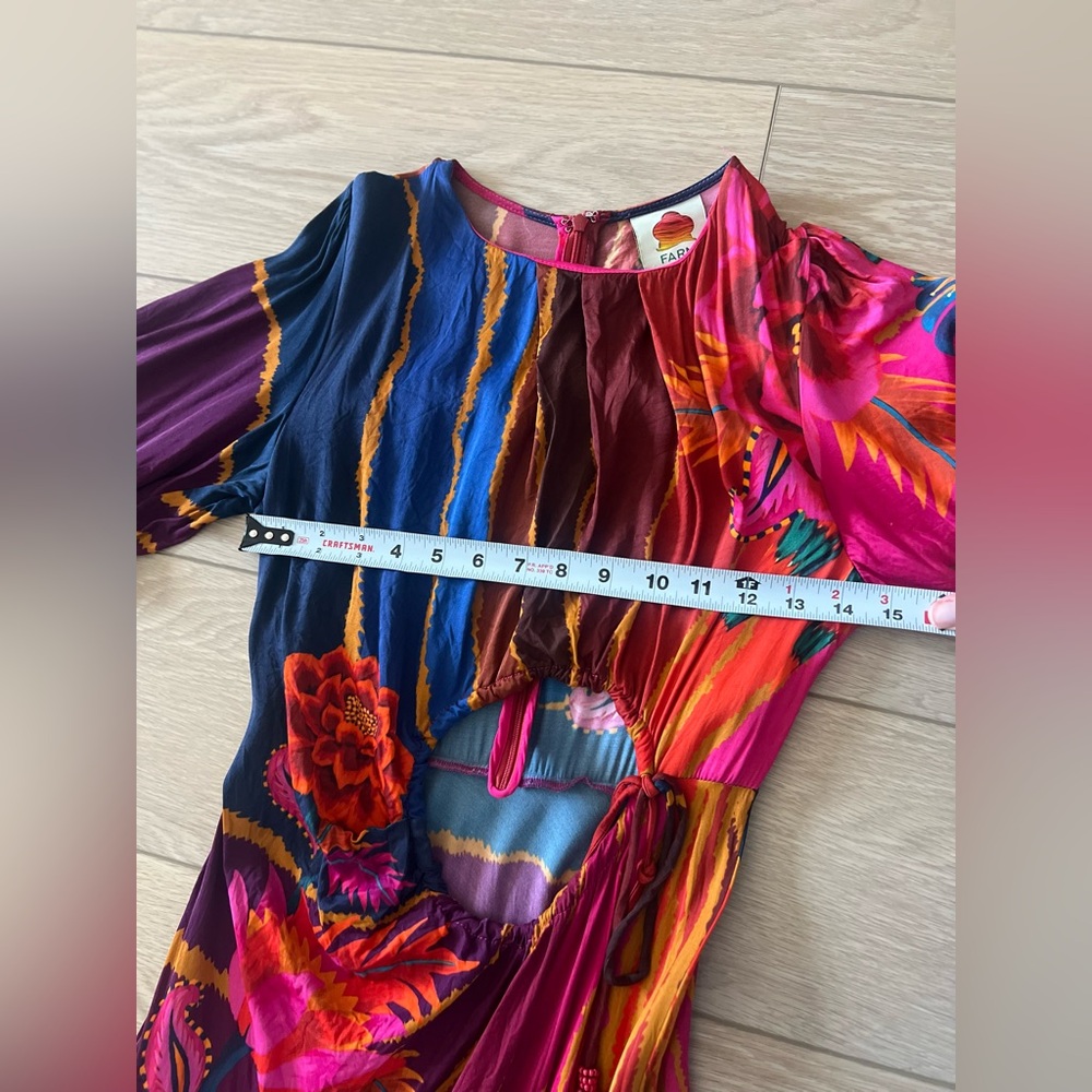 Farm Rio Vintage Wave Maxi Dress size xs - Picture 13 of 16